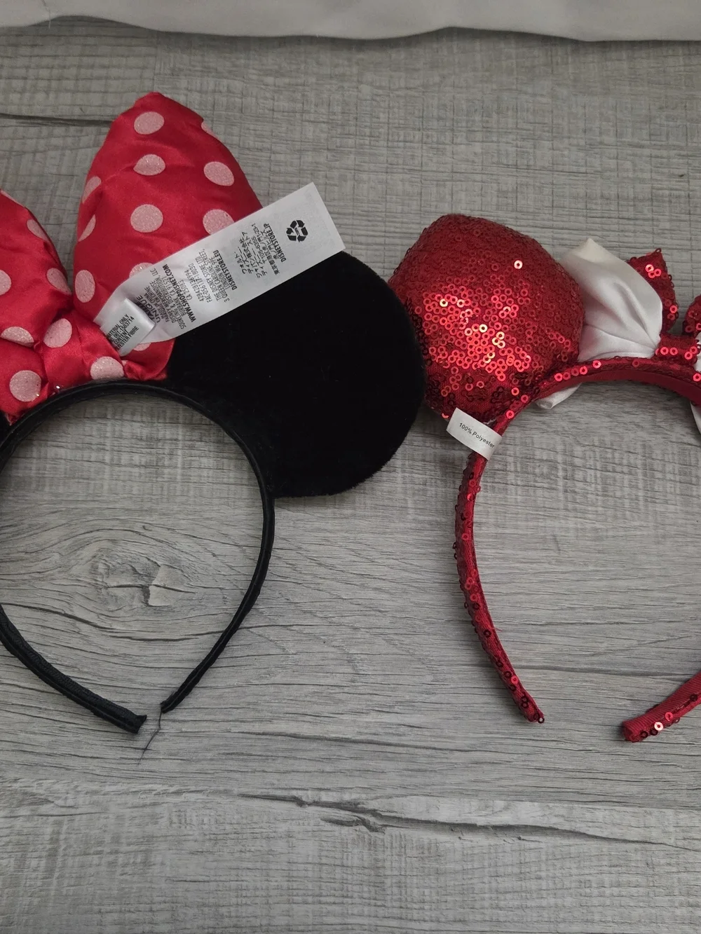 Disney Red Polka Dot & Peppermint Headband Set - Minnie Mouse Style Ears